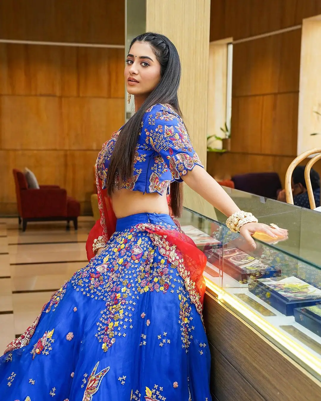 Tollywood Actress Rashi Singh Images in Blue Lehenga Choli